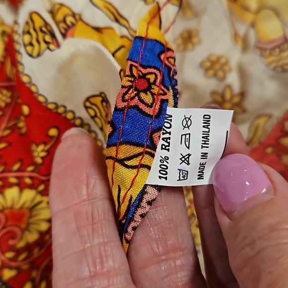 Elephant Peacock graphics pareo sarong wraparound skirt small medium NWOT - Picture 4 of 12